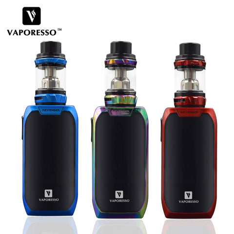 Original Vaporesso Revenger Electronic Cigarette Kit 220W Box Mod NRG Tank Mesh Drip Tip Revolutionary IML Design Vape Kit