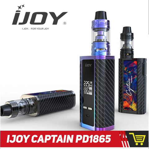 Original 225W IJOY Captain PD1865 Box MOD with 5ml Tornado RDTA Tank No Battery