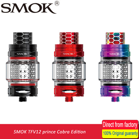 New stock! SMOK TFV12 Prince Cobra Edition Tank 7ml with V12 Prince Strip/Mesh