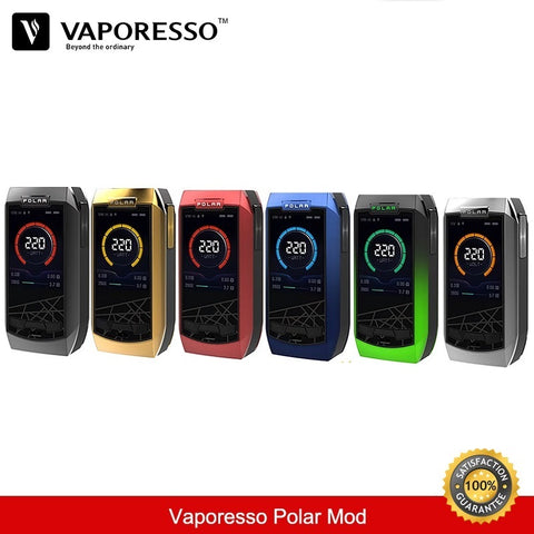 Vaporesso Polar 220W TC Box Mod Vape fit for Cascade Baby SE Tank Vaper 18650 Eletronic Hookah Vaporizer E-Cigarettes In Stock